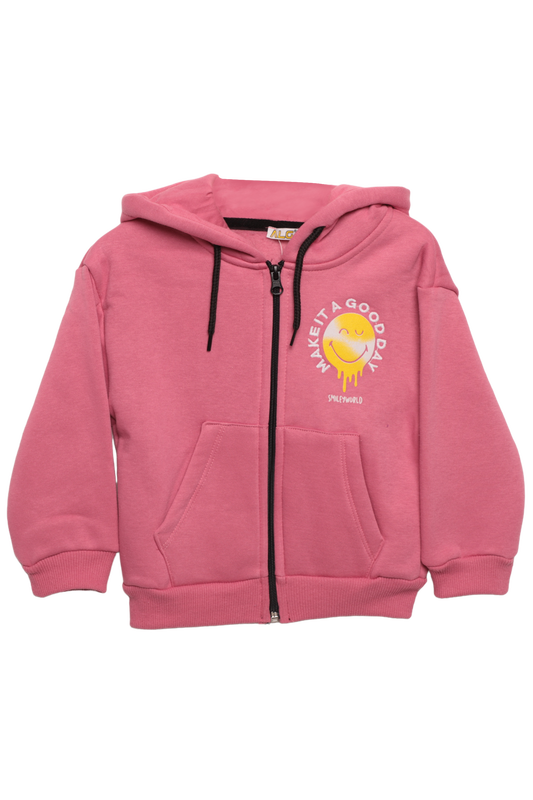 ALG - Nakışlı Kız Çocuk Hırka 623617 | Pembe