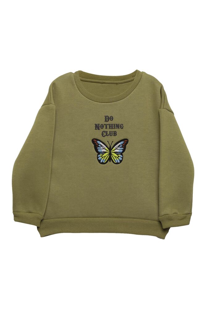 Şardonlu Kız Çocuk Sweatshirt 623553 | Haki