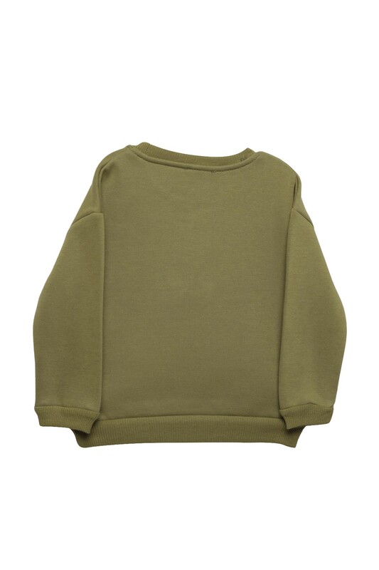 Şardonlu Kız Çocuk Sweatshirt 623553 | Haki - Thumbnail