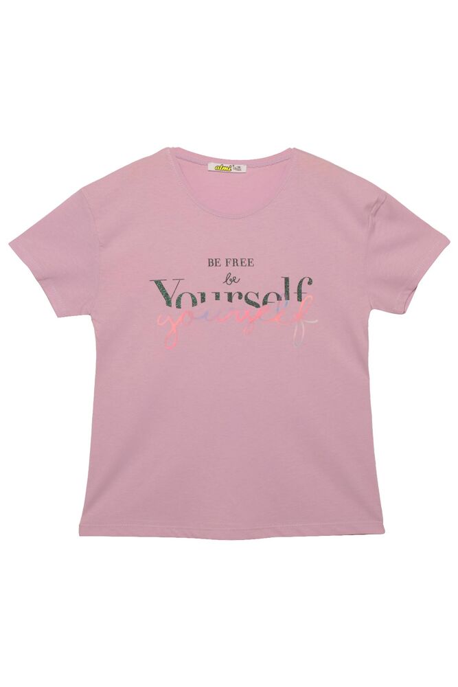 Baskılı Kız Çocuk Tshirt 1968 | Pembe Baskılı Kız Çocuk Tshirt 1968 | Pembe