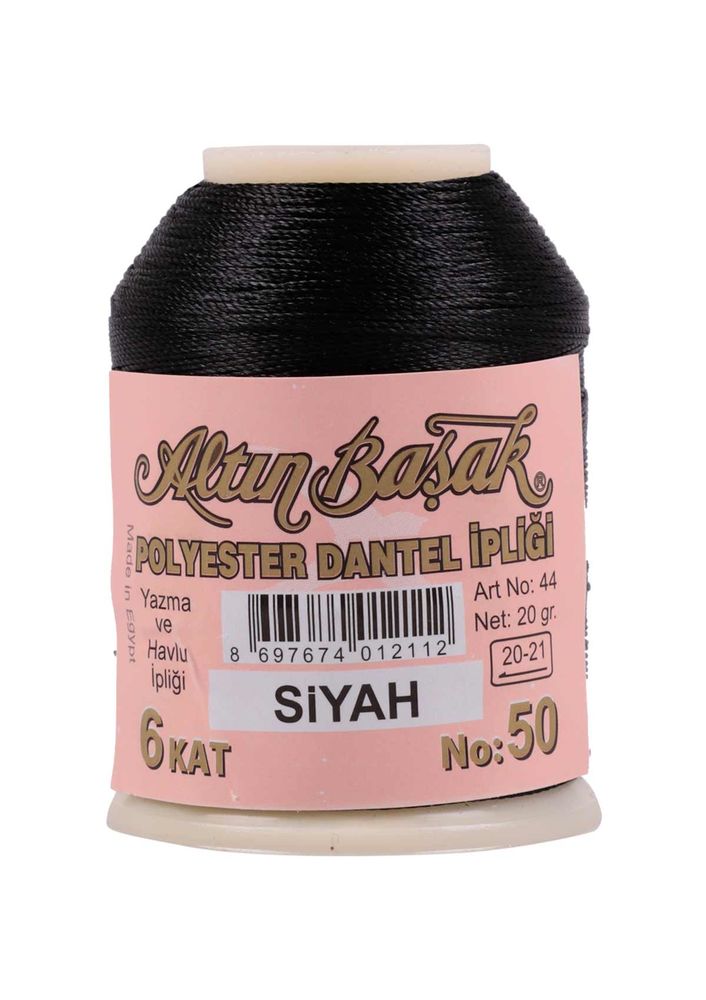 Altınbaşak Oya ve Dantel İpi 20 gr Siyah