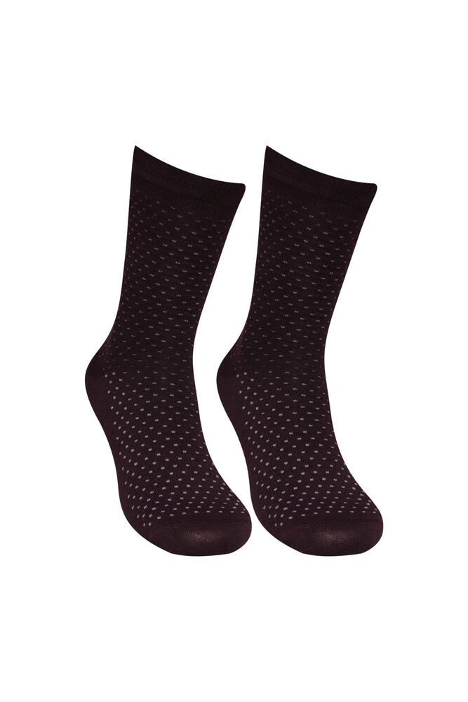 Kadın Bambu Viscose Soket Çorap 251-2 | Mürdüm