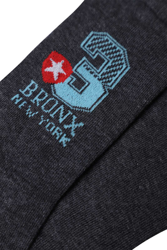 Baskılı Erkek Çocuk Çorap Model 9 | Antrasit - Thumbnail