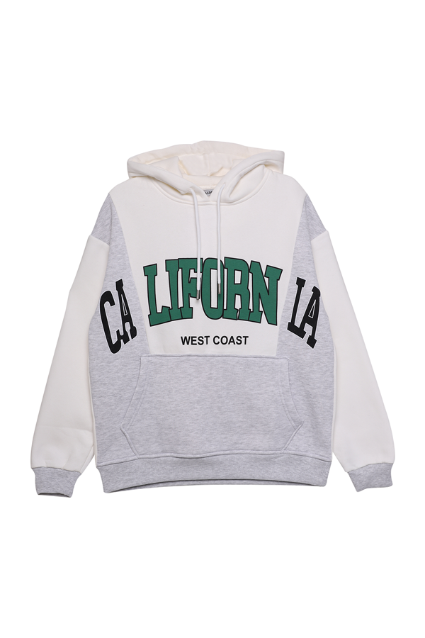 Baskılı 3 İplik Kadın Eşofman Takım | Krem Baskılı 3 İplik Kadın Eşofman Takım | Krem