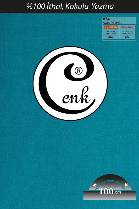 CENK - Бесшовный одноцветный платок Cenk 100см/874 петроль 