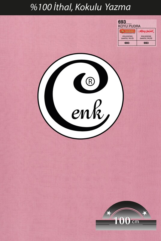 CENK - Бесшовный одноцветный платок Cenk 100см/693 пудровый 