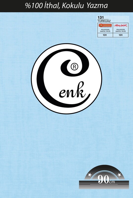 CENK - Бесшовный одноцветный платок Cenk 90 см/бирюзовый 
