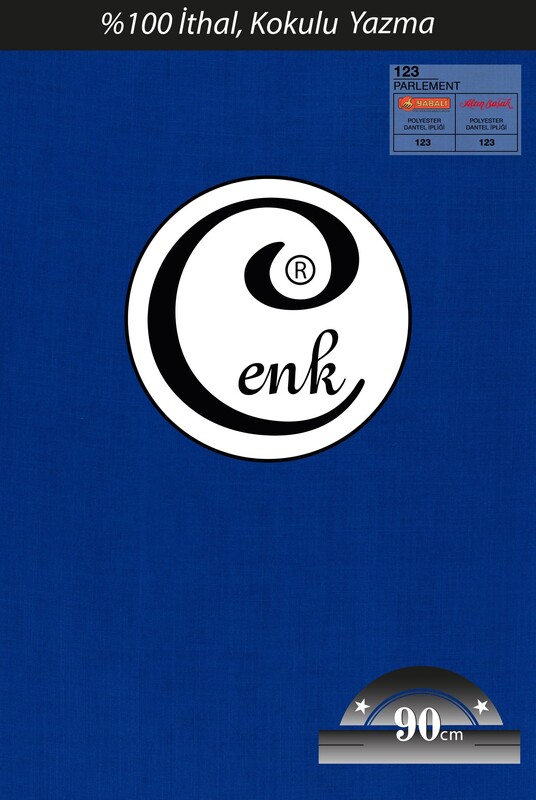 CENK - Бесшовный одноцветный платок Cenk 90 см/синий 