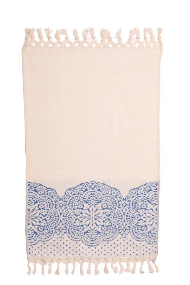 Bambu Nakışlı El ve Yüz Havlusu 50*90 4375 | Mavi