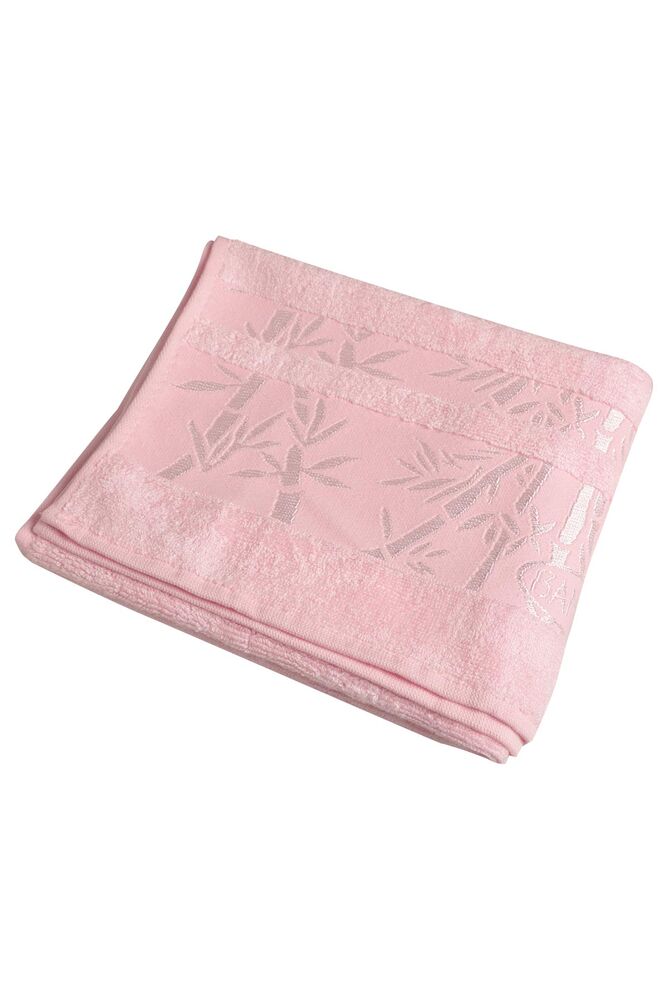 Nakışlı Bambu El ve Yüz Havlusu 50*90 | Pembe