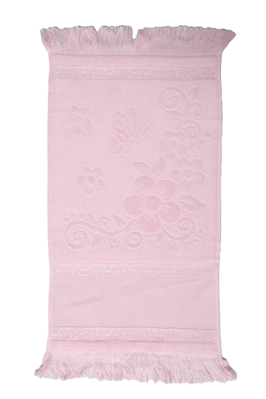 Demet Havlu - Saçaklı Mutfak Havlusu 30x50 | Pembe
