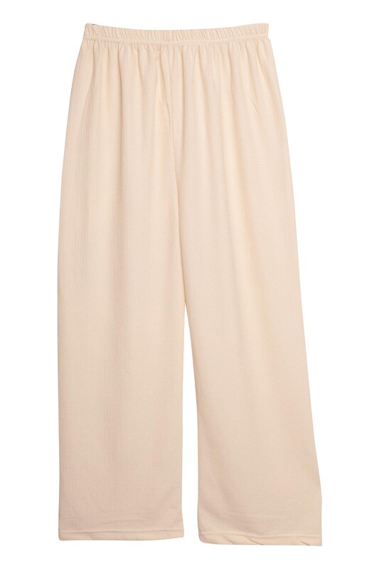 Kadın Börümcük Pantolon 0968 | Krem - Thumbnail