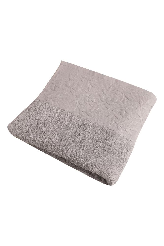 Bukle Jakarlı El ve Yüz Havlusu 50*90 7117-1 | Gri