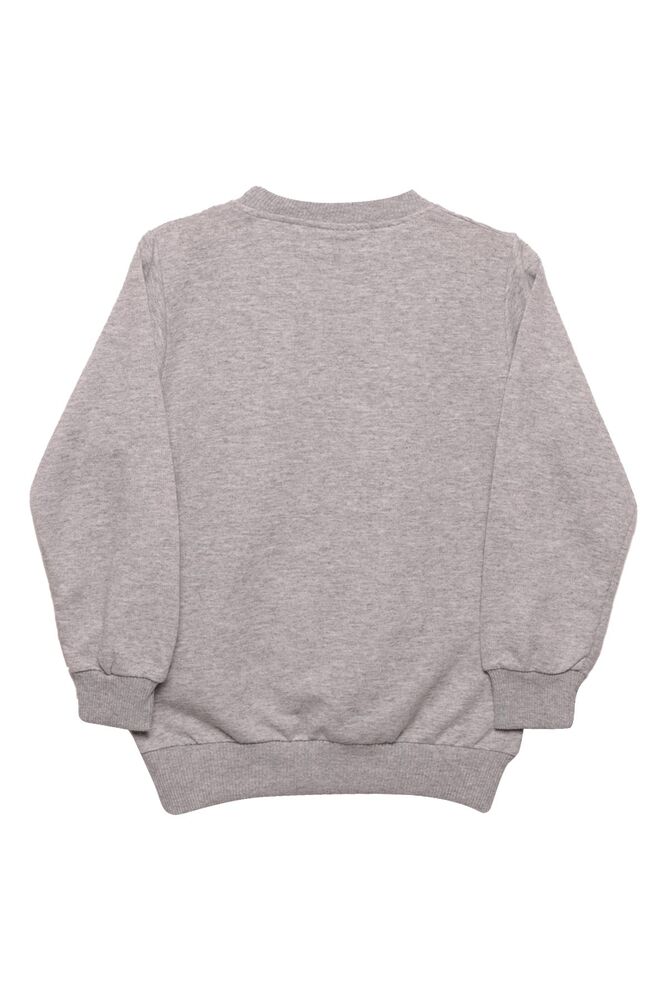 Yazı Baskılı Erkek Çocuk Sweatshirt 0025 | Gri