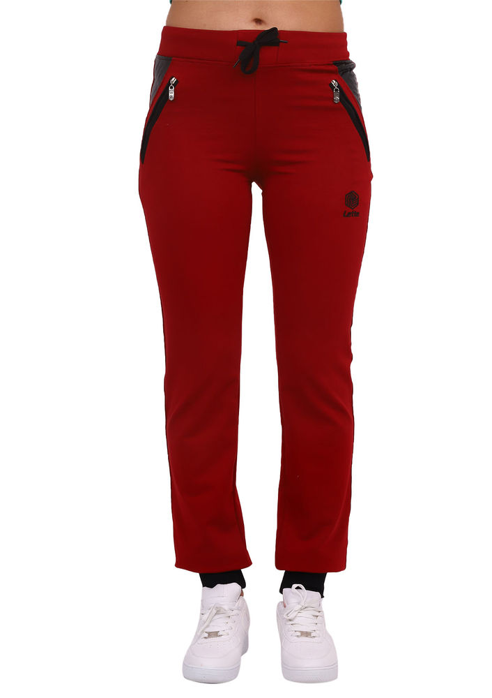 Dar Paçalı Paçası Ribanalı Eşofman Altı 001 | Bordo