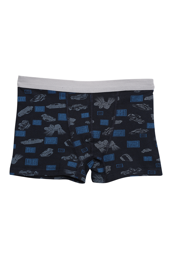 Desenli Erkek Çocuk Boxer 3001-1 | Lacivert