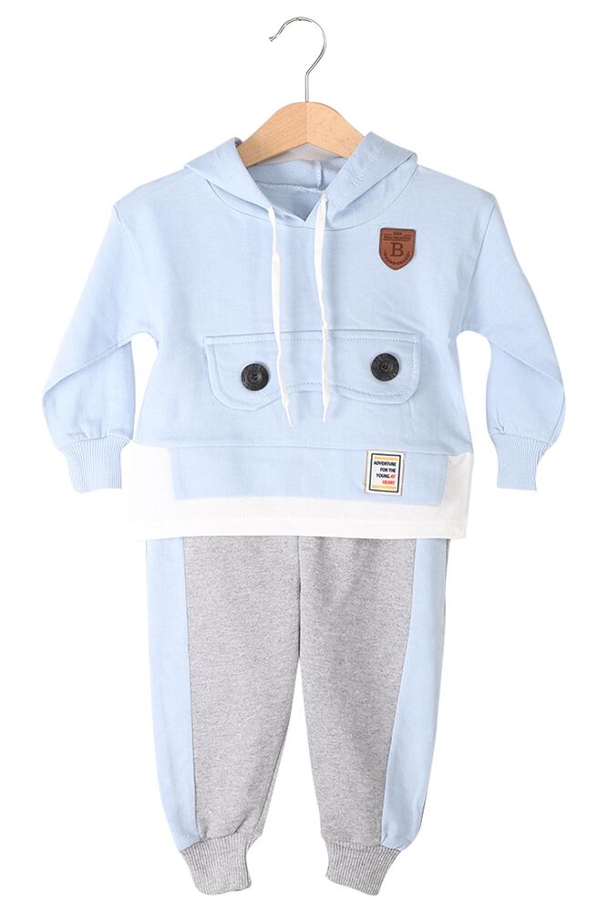 Kapüşonlu Bebek Takımı | Bebe Mavi