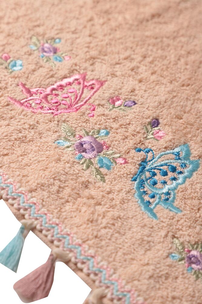 Masal Saçaklı El Ve Yüz Havlusu 50*90 cm 1315-1 | Bej