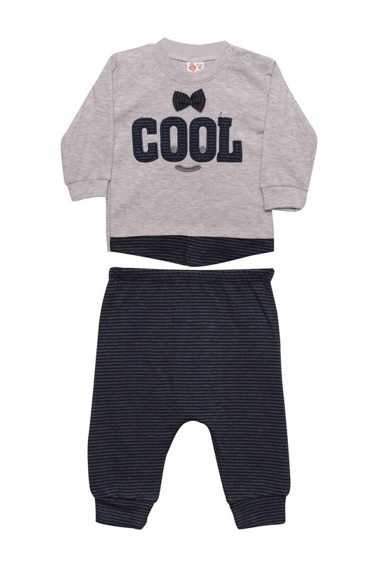 Nurhas Baby - Cool Yazılı Bebek Takım 4010 | Gri