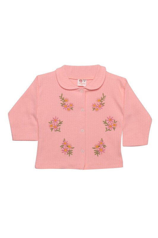 Nurhas Baby - Çiçek Nakışlı Bebek Takım 5022 | Pudra