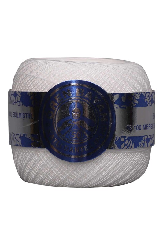 Ören Bayan Merserize Dantel İpi Beyaz No 50 100 gr. - Thumbnail