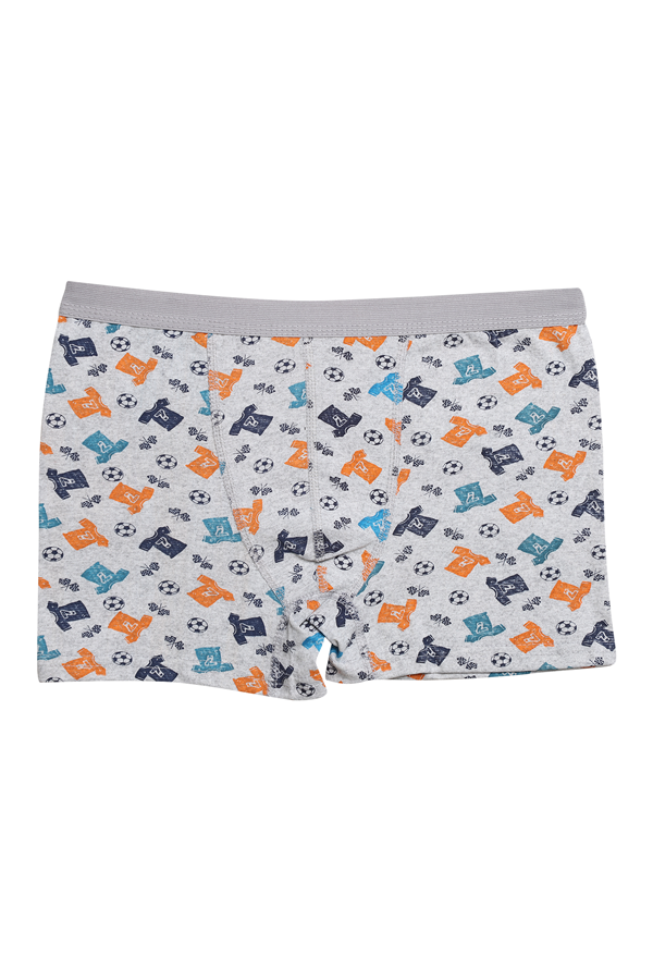 Likralı Empirme Çocuk Boxer 1638-2 | Açık Gri