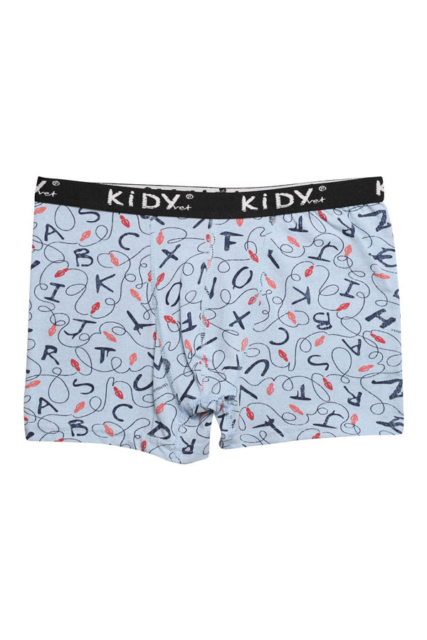 Likralı Empirme Çocuk Boxer 1638-2 | Mavi