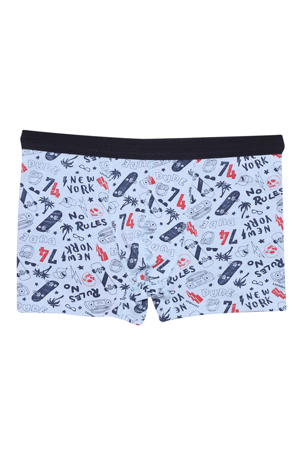 Likralı Empirme Çocuk Boxer 1638-1 | Mavi