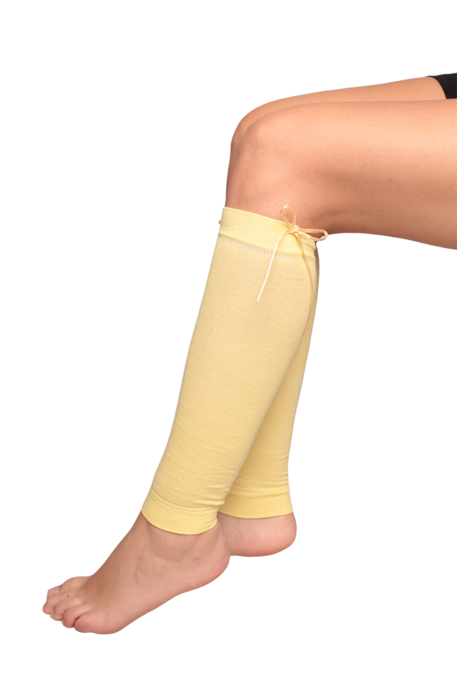 Kadın Kurdeleli Tozluk Çorap | Sarı Kadın Kurdeleli Tozluk Çorap | Sarı