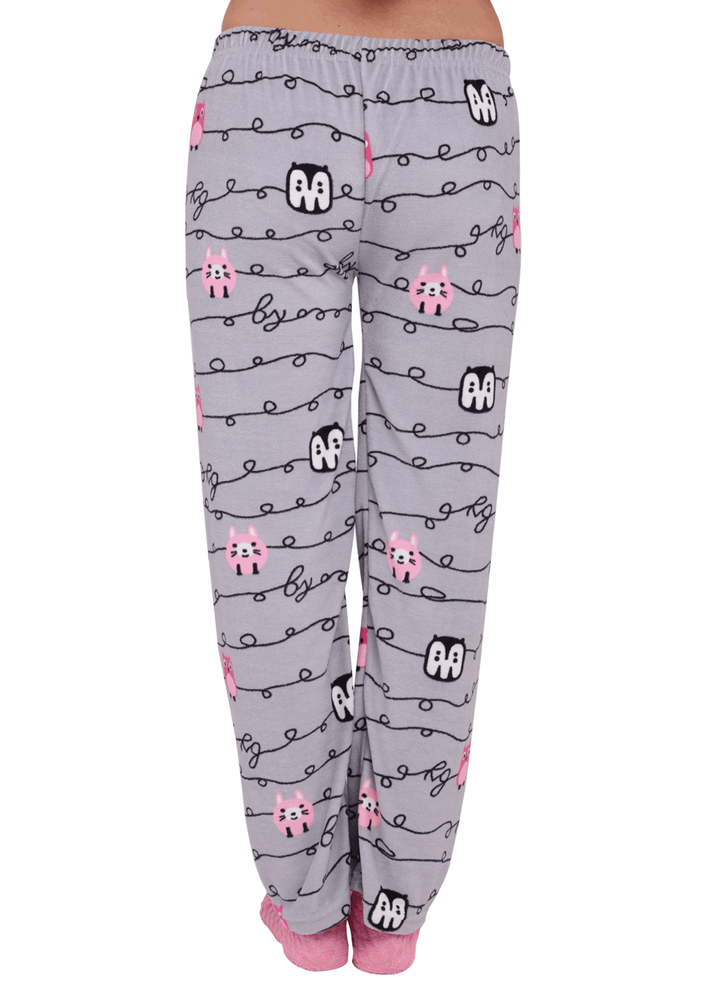  Бархатный низ пижамы с бантиками 239/-серый 