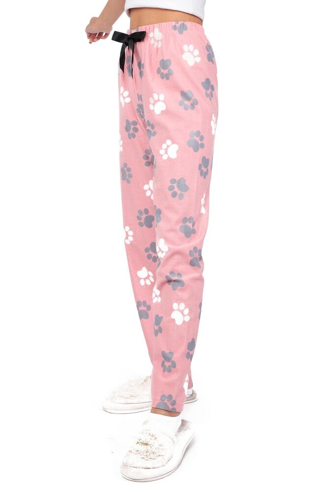 Pati Desenli Kadın Pijama Altı | Pudra