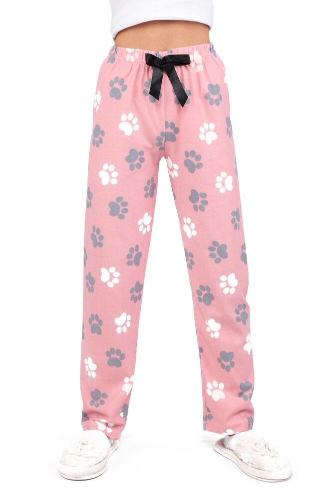 Pati Desenli Kadın Pijama Altı | Pudra