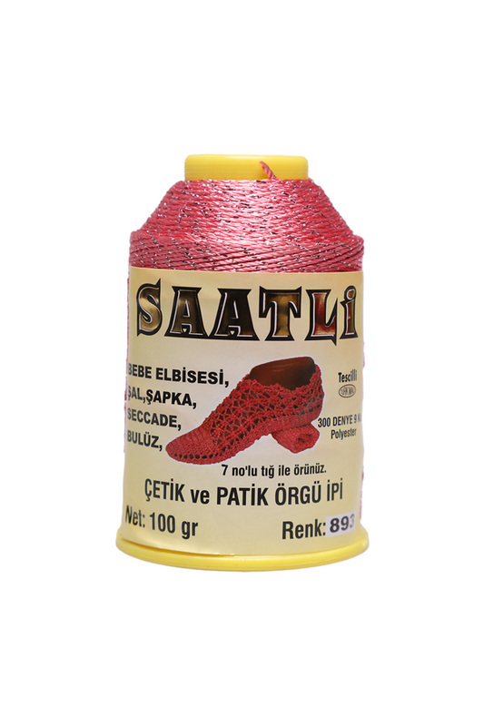SAATLİ - Saatli Simli Çetik ve Patik Örgü İpi 9 Kat 100 gr. | 893