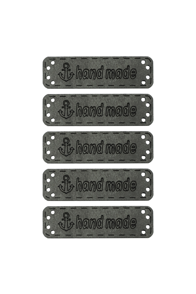 Deri Handmade Etiket 5 li Model 25 | Gri