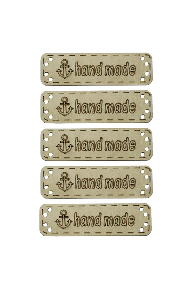 Deri Handmade Etiket 5 li Model 25 | Taş
