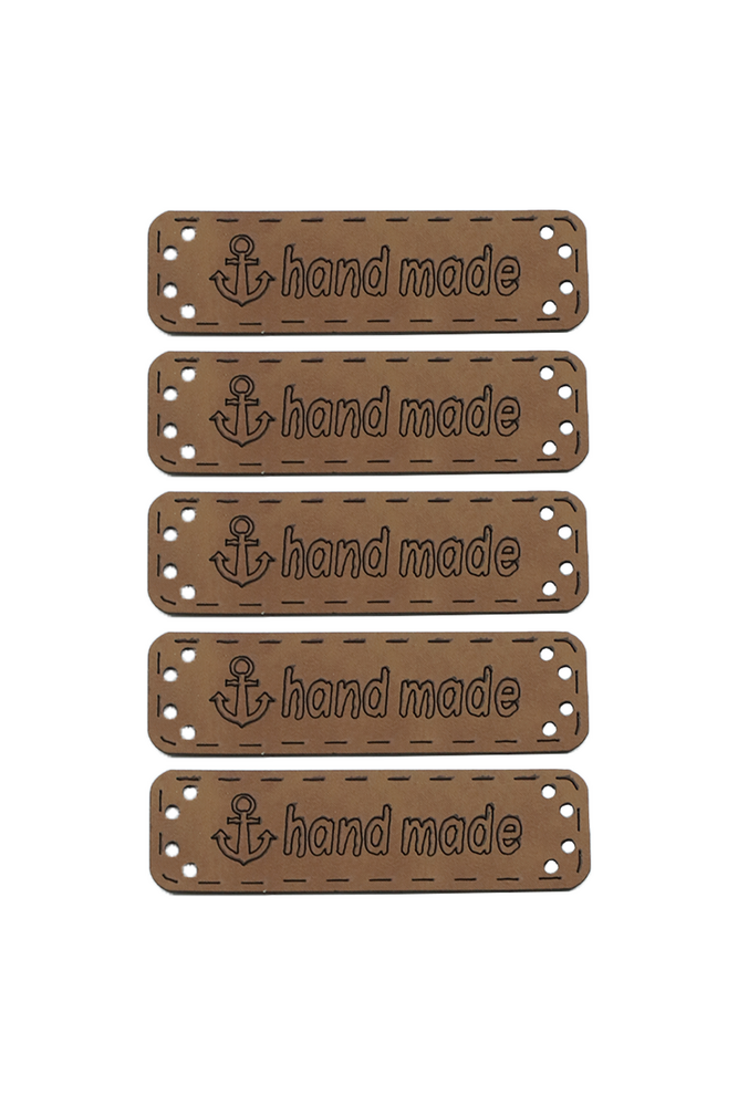 Deri Handmade Etiket 5 li Model 25 | Kahverengi