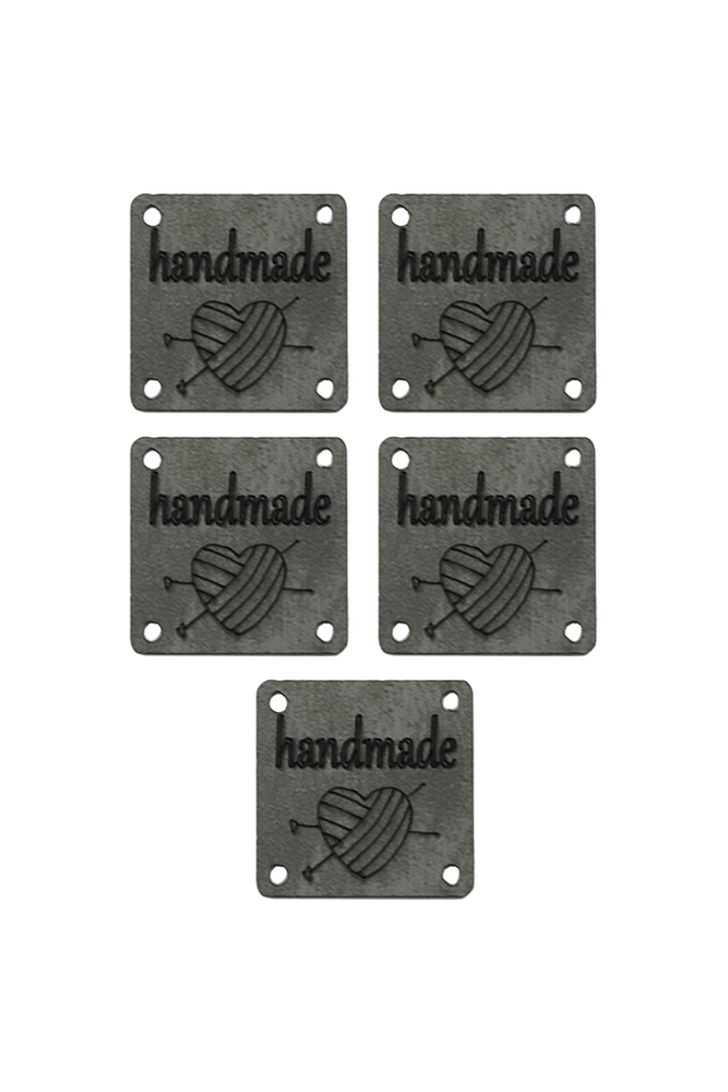 Deri Handmade Etiket 5 li Model 26 | Gri