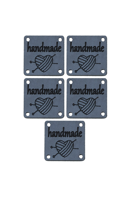 SEVİNÇ - Deri Handmade Etiket 5 li Model 26 | Mavi
