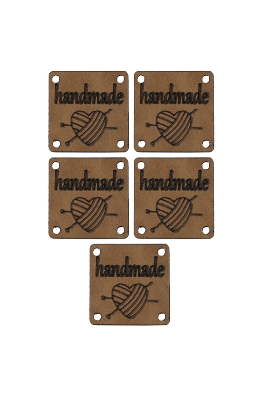 SEVİNÇ - Deri Handmade Etiket 5 li Model 26 | Kahverengi