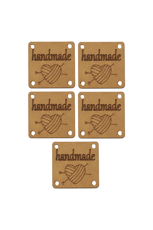 SEVİNÇ - Deri Handmade Etiket 5 li Model 26 | Açık Kahve
