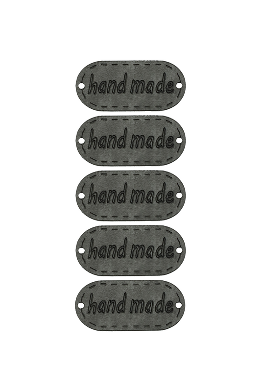 SEVİNÇ - Deri Handmade Etiket 5 li Model 27 | Gri
