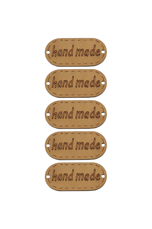 SEVİNÇ - Deri Handmade Etiket 5 li Model 27 | Açık Kahve