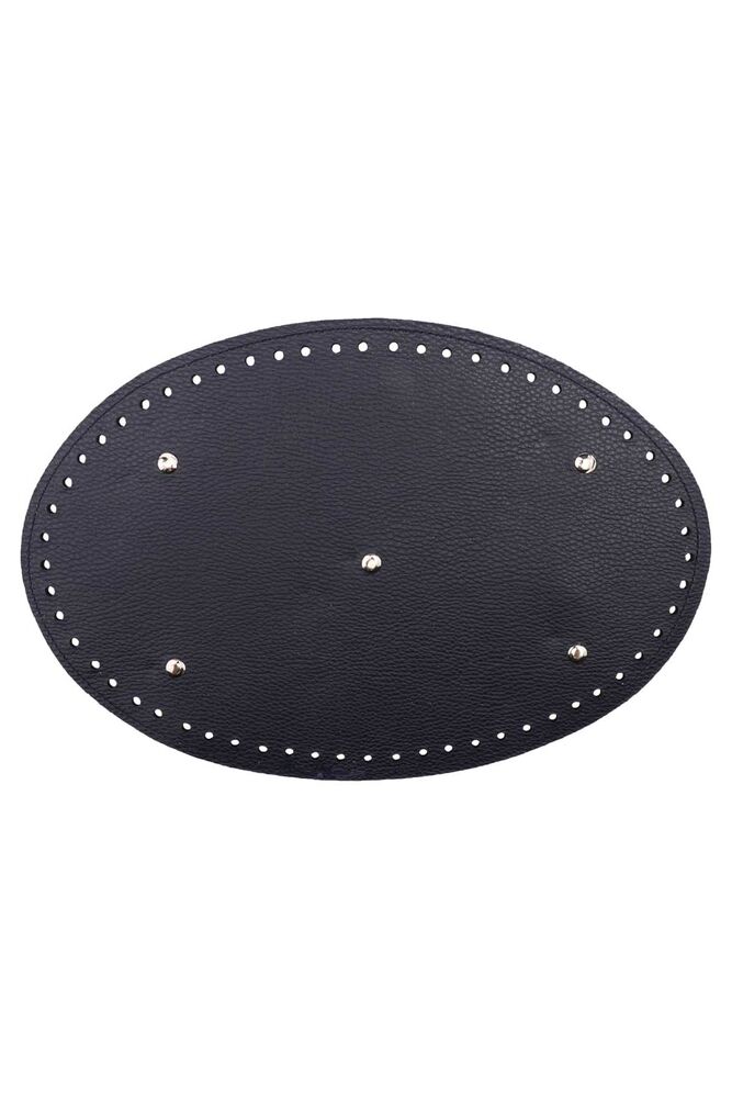 Овальное дно сумки из эко кожи/синий 