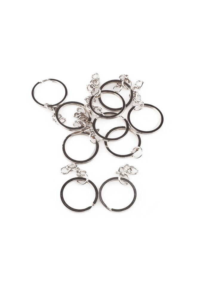 Основа для брелка 5см.10шт./серебряный 