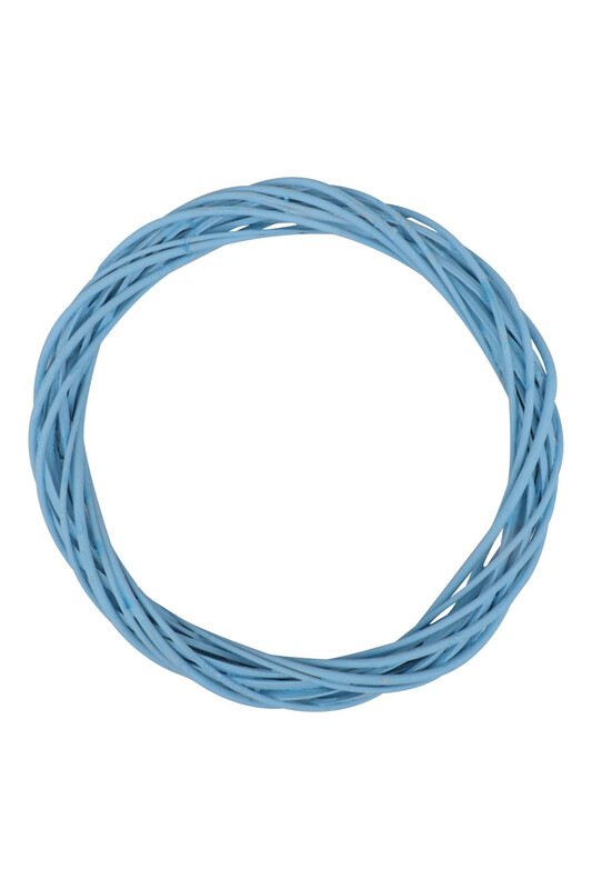 Бамбуковая основа для венка 30см./голубой - Thumbnail