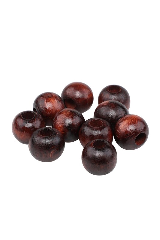 SİMİSSO - Чёрные деревянные бусины 11см. 10 шт.