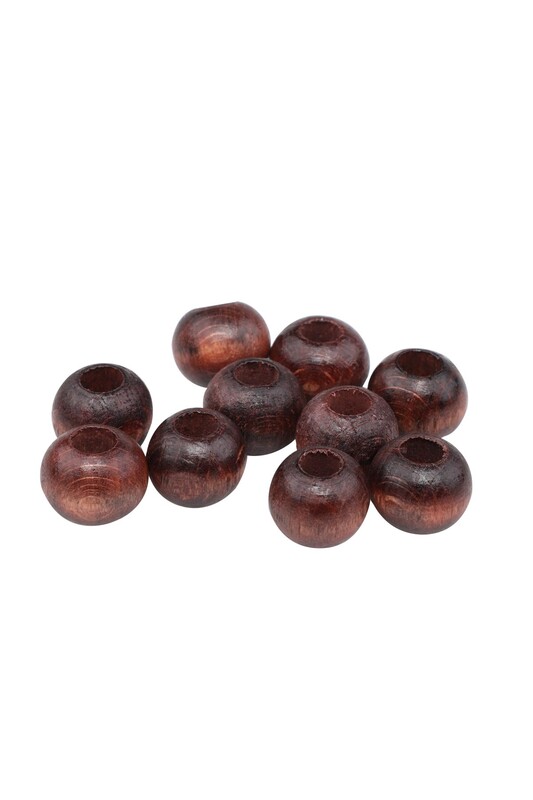 SİMİSSO - Чёрные деревянные бусины 1см. 10 шт.