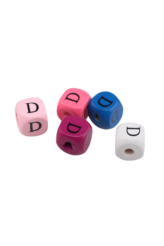 SİMİSSO - Цветные деревянные бусины 5шт.10мм./D