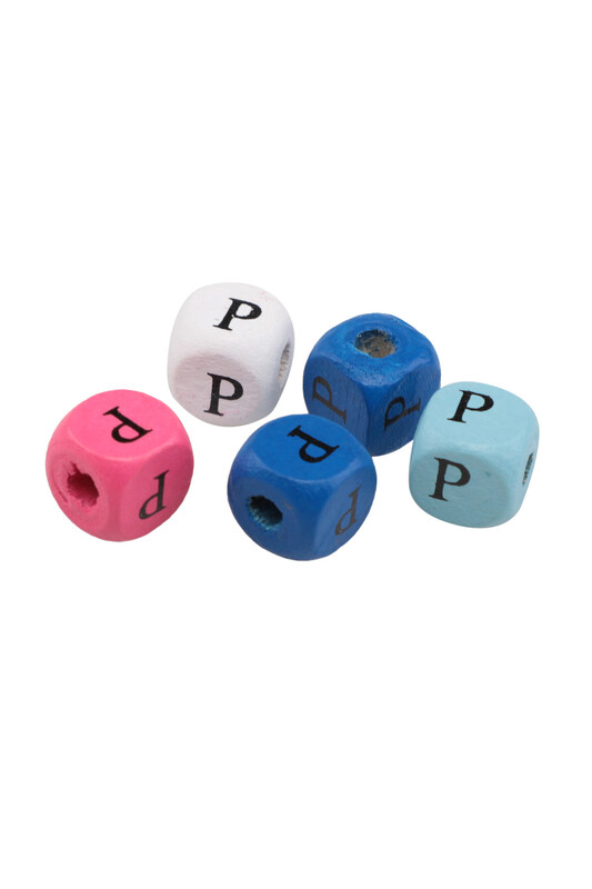 SİMİSSO - Цветные деревянные бусины 5шт.10мм./P