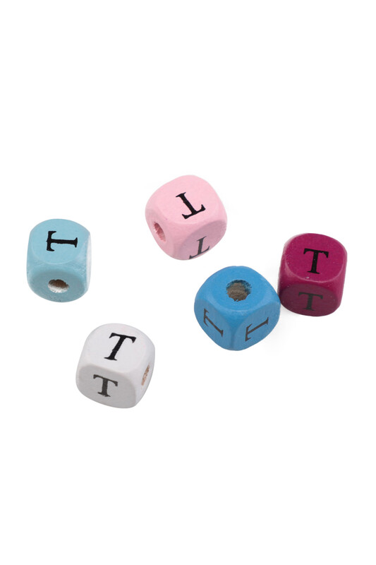 SİMİSSO - Цветные деревянные бусины 5шт.10мм./T